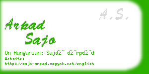 arpad sajo business card